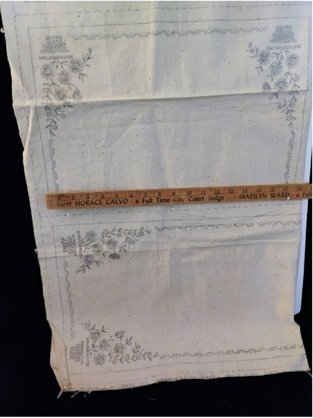 New 6 Stamped Embroidery Placemats Uncut
